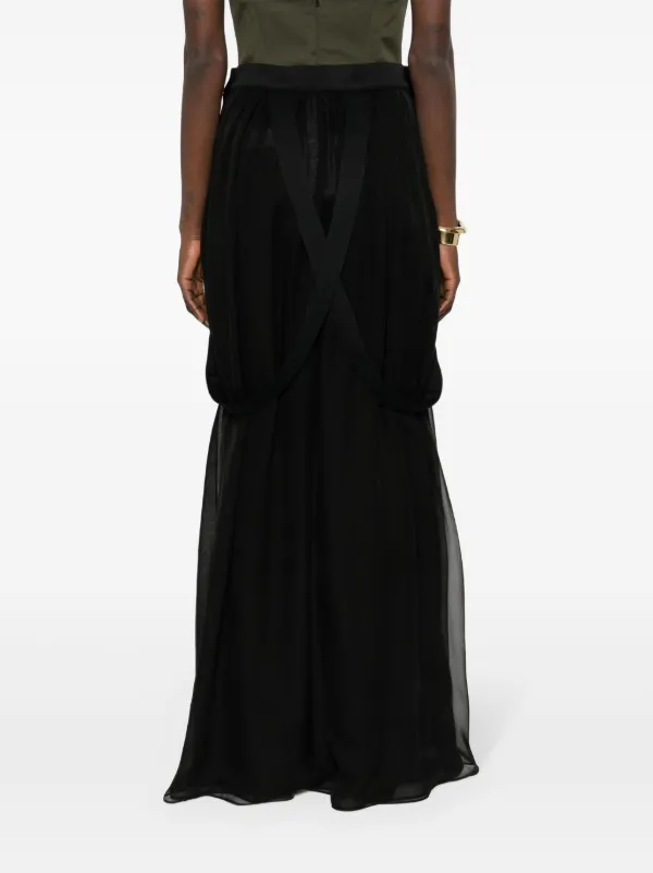 ☆DT☆入手困難☆お洒落Chiffon Skirt/JEDY/MaxMara Max Mara Jedy Chiffon Maxi Skirt | Black | FARFETCH