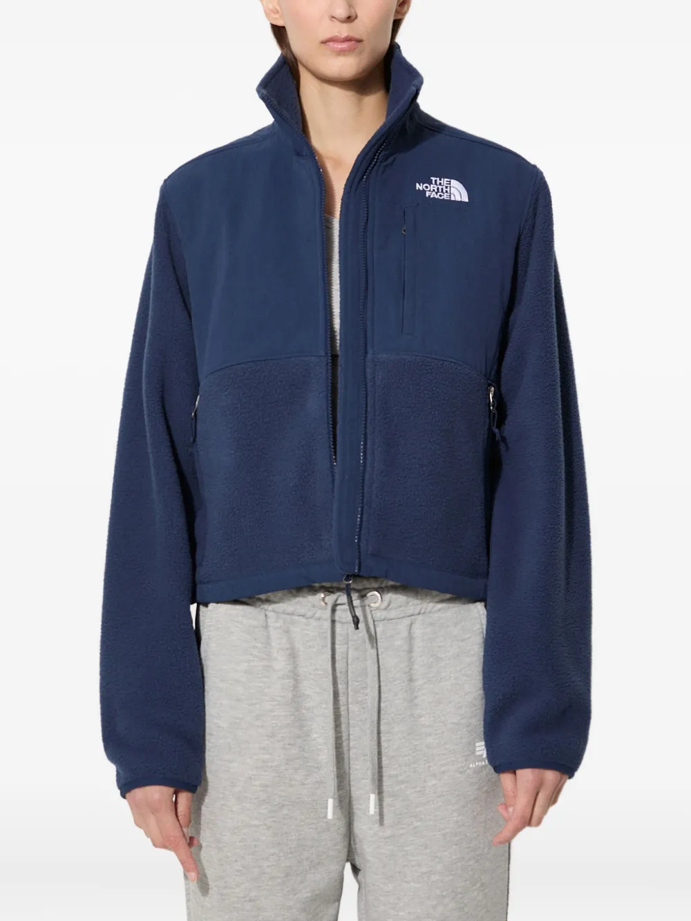 The North Face Zip-up Fleece Sweatshirt In Blue