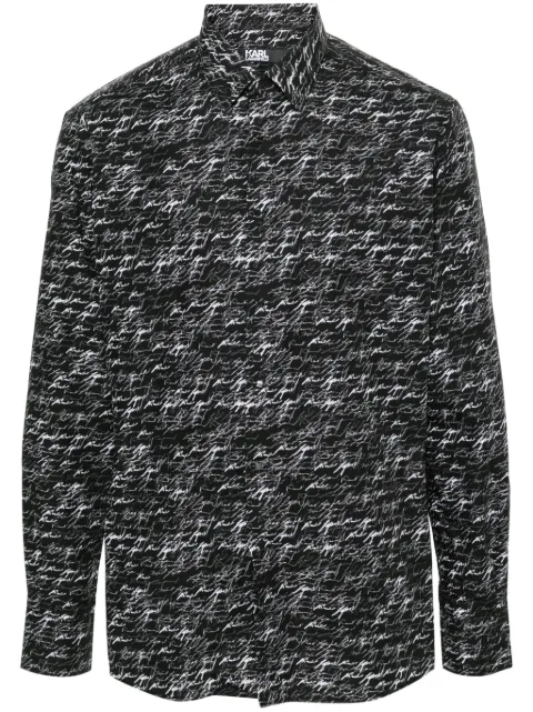 Karl Lagerfeld all-over logo print shirt
