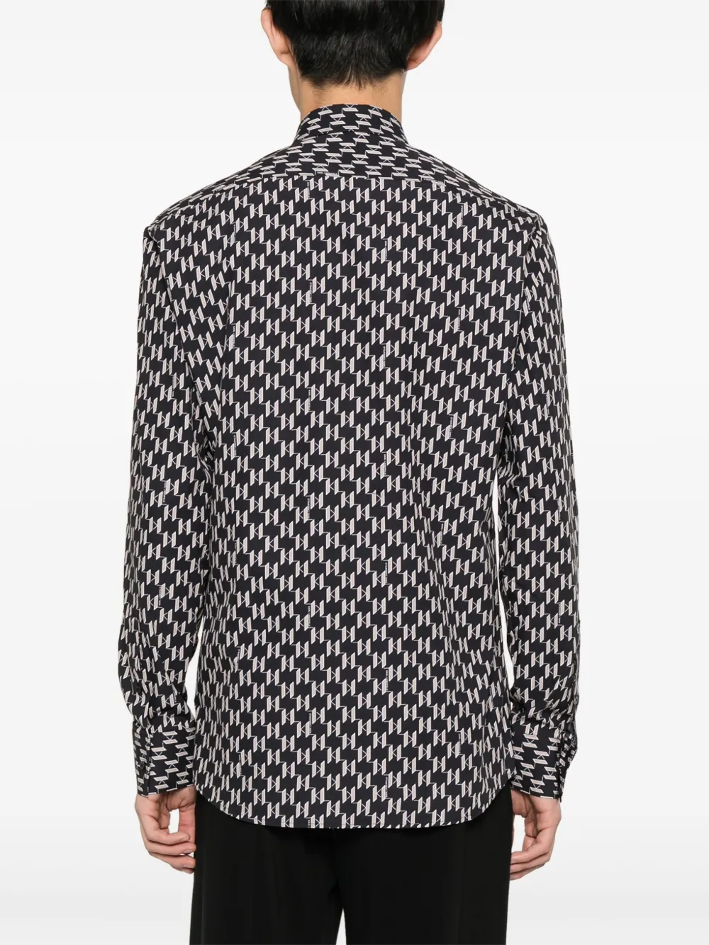 Karl Lagerfeld Overhemd met logoprint Zwart