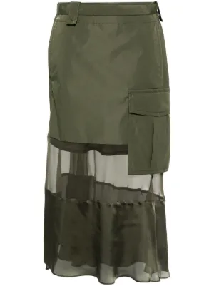 Sacai ドレープ＆アシンメトリースカート通販 - FARFETCH