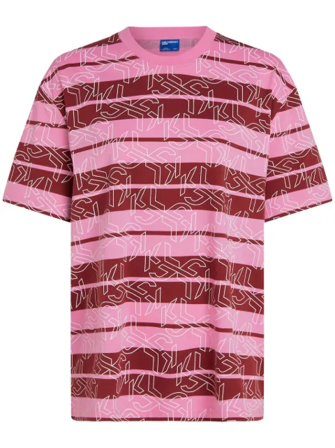 Karl Lagerfeld Jeans monogram striped T-shirt