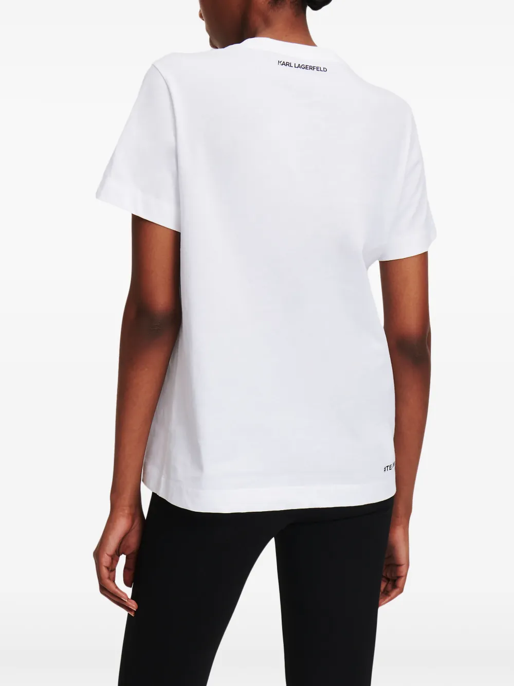 Karl Lagerfeld Paris T-shirt van biologisch katoen Wit