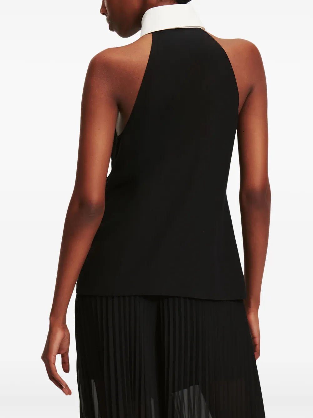 Karl Lagerfeld collar-detail Halterneck Top - Farfetch