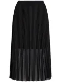 Karl Lagerfeld pleated mesh midi skirt - Black