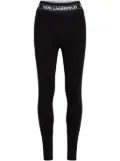 Karl Lagerfeld logo-tape leggings - Black