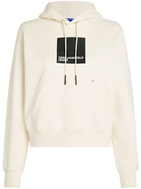 Karl Lagerfeld Jeans logo-print drawstring hoodie