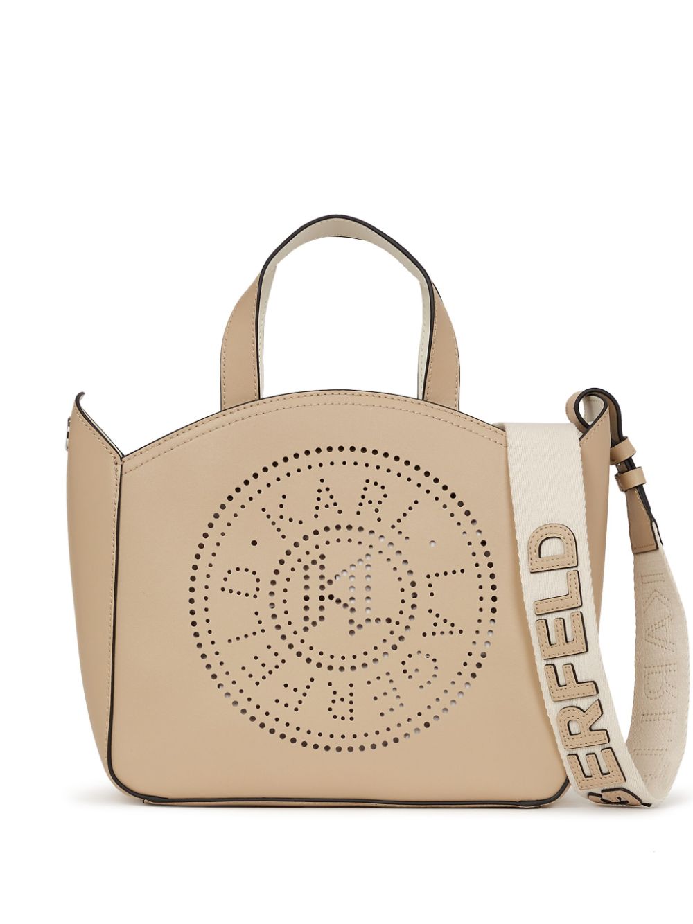 Karl Lagerfeld K Circle perforated-logo tote bag WOMEN