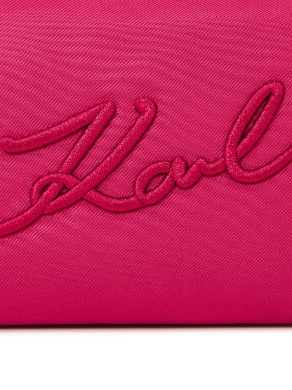 Karl Lagerfeld Signature logo-embroidered clutch bag WOMEN