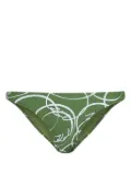 Karl Lagerfeld circle-print Brazilian bikini bottoms - Green