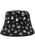 Karl Lagerfeld Ikon Choupette reversible bucket hat - Black