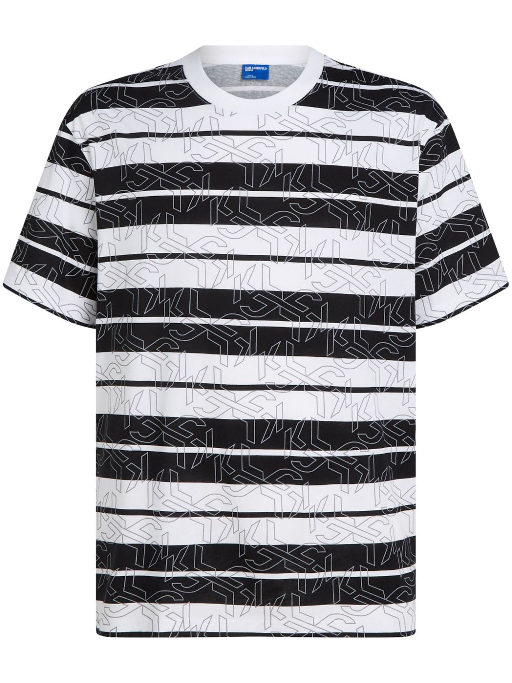 striped logo-print T-shirt