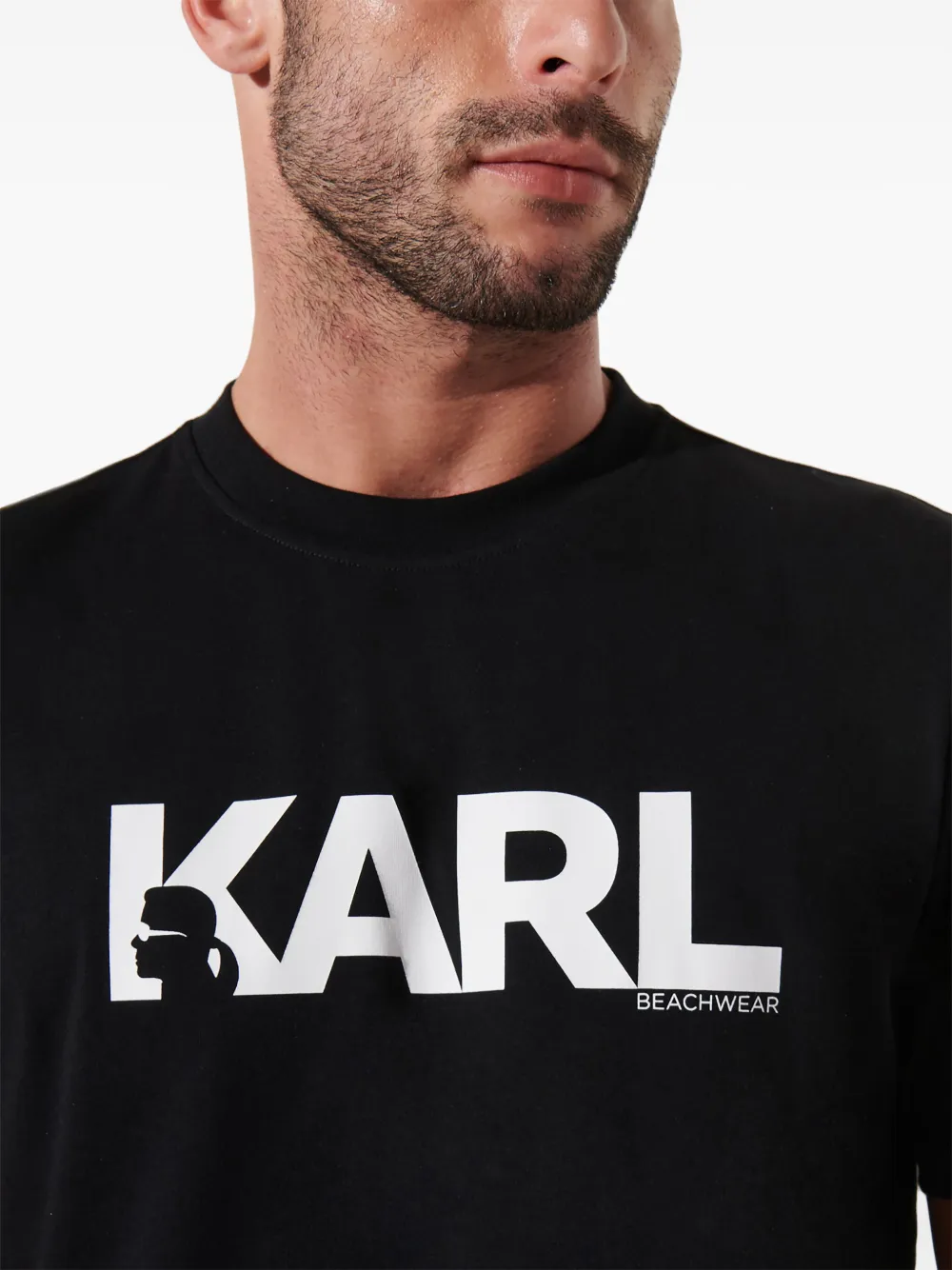 Karl Lagerfeld T-shirt met logoprint Zwart