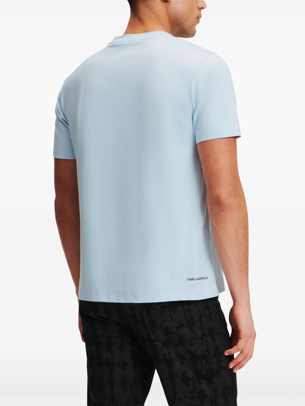 Karl Lagerfeld Kameo T-shirt met geborduurd logo Blauw