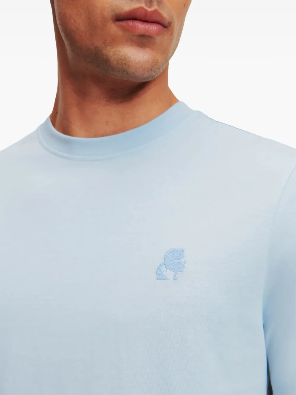 Karl Lagerfeld Kameo T-shirt met geborduurd logo Blauw