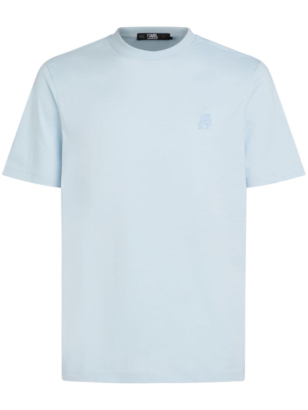 Karl Lagerfeld Kameo Logo-embroidered T-shirt In Blue