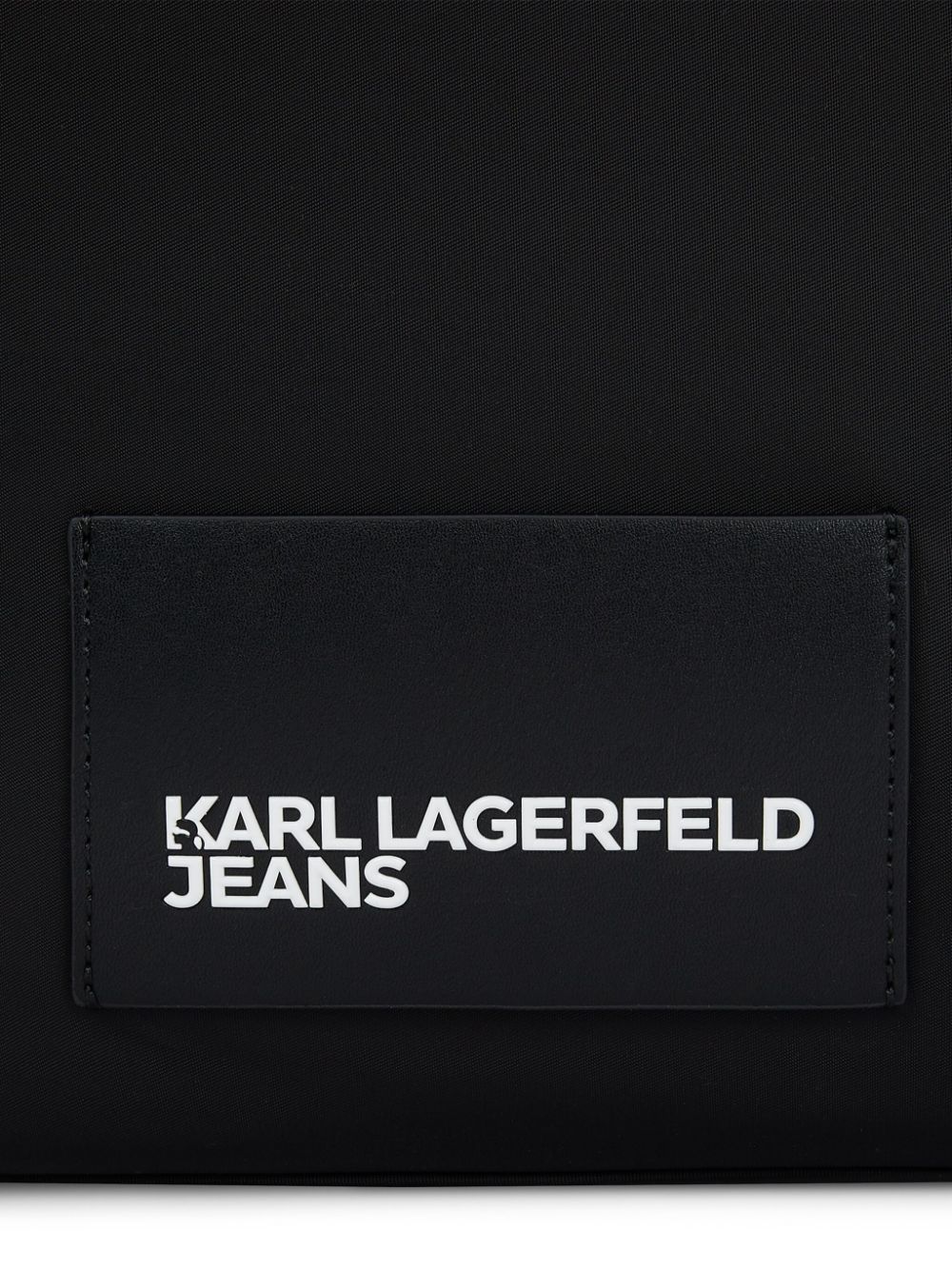 Shop Karl Lagerfeld Jeans Logo-appliqué Roll-top Backpack In Black