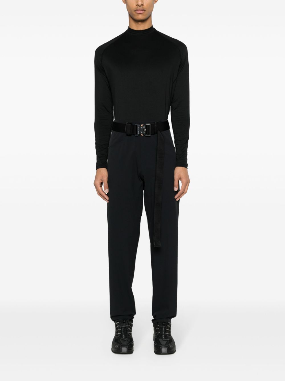 Shop Veilance Voronoi Straight-leg Trousers In Black