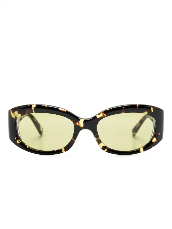 Christopher Esber Davies Oval-frame Sunglasses in Brown