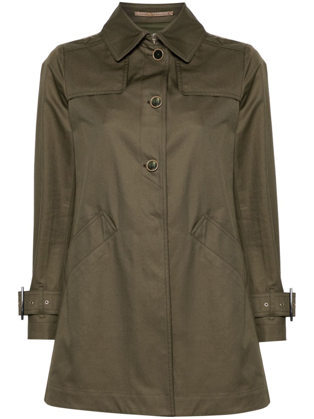 Herno Delon And Monogram Trench Coat In 绿色