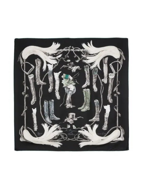 Hermès Pre-Owned 1990s graphic-print silk scarf