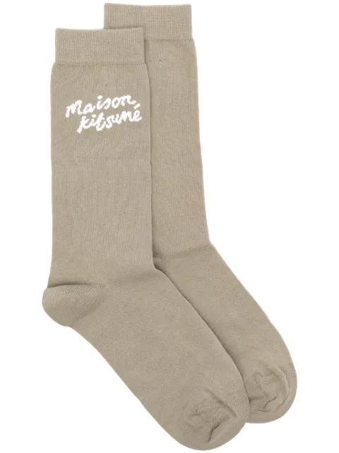 Maison Kitsuné handwriting socks