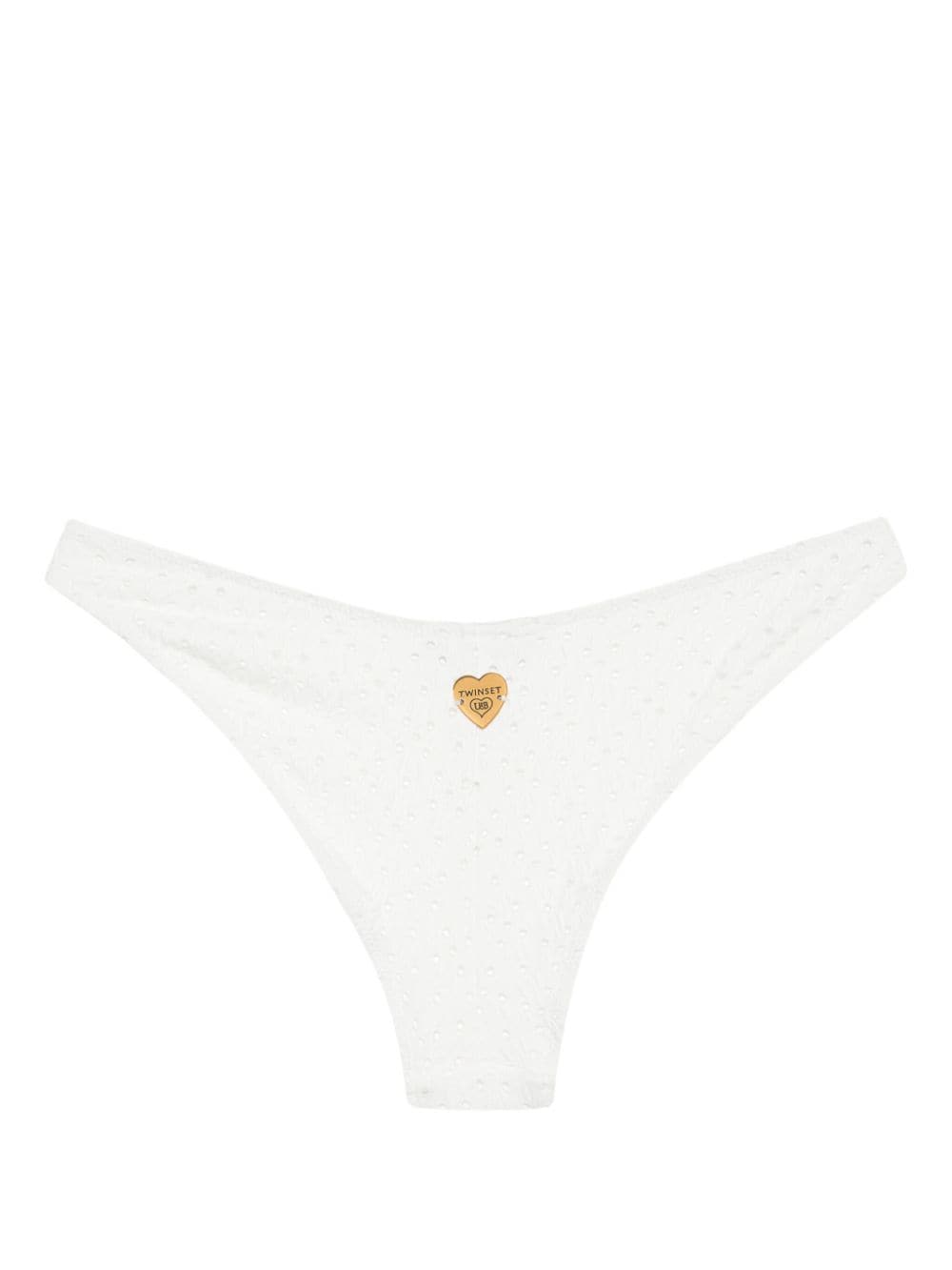 TWINSET openwork bikini bottom - Wit