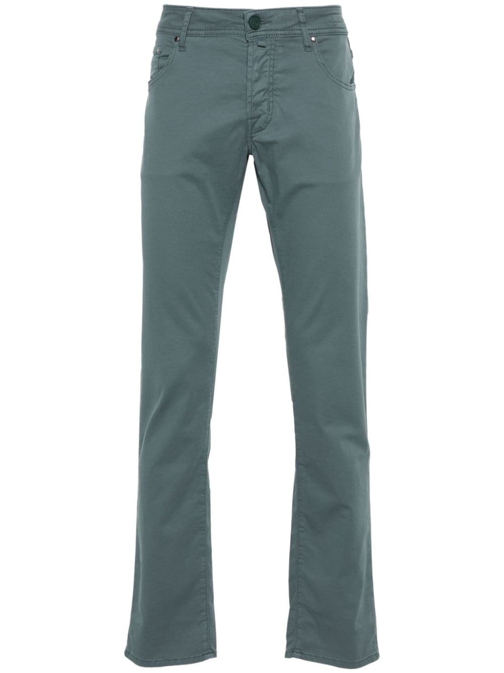Jacob Cohen Logo-patch Trousers In 绿色