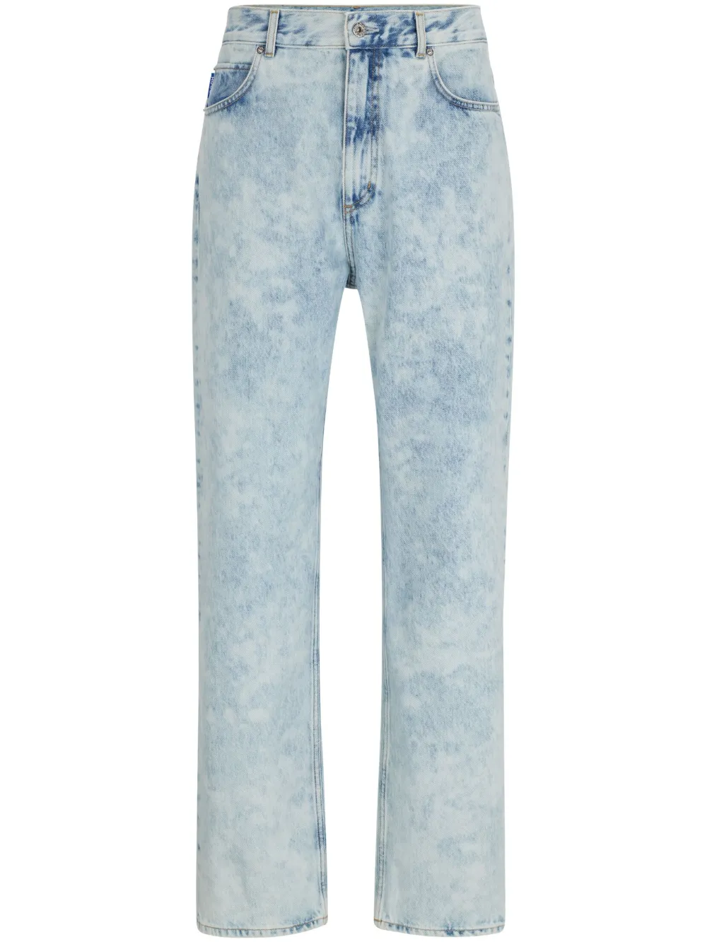 HUGO acid-wash straight-leg jeans | Blue | Image 1
