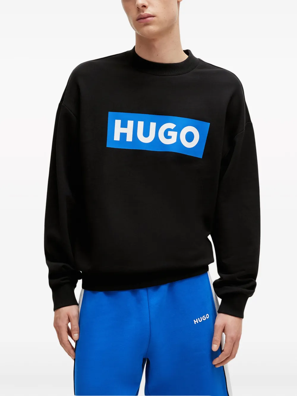 HUGO BOSS LOGO-PRINT COTTON SWEATSHIRT