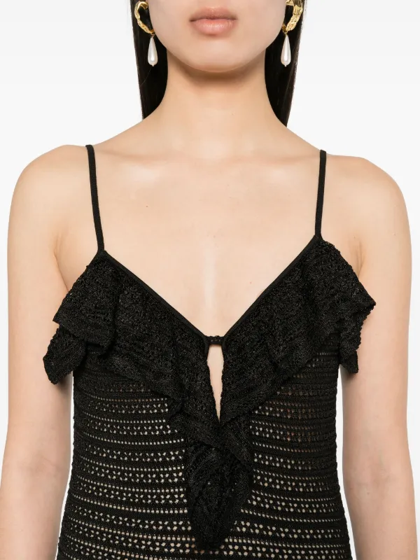 ☆SELF PORTRAIT クロシェニットドレス Self-Portrait クロシェニット ドレス | ブルー | FARFETCH JP