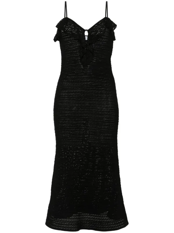 Self portrait crochet midi dress shop