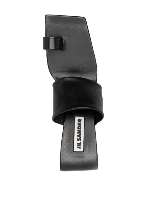 Jil Sander 75mm Leather Sandals | Black | FARFETCH