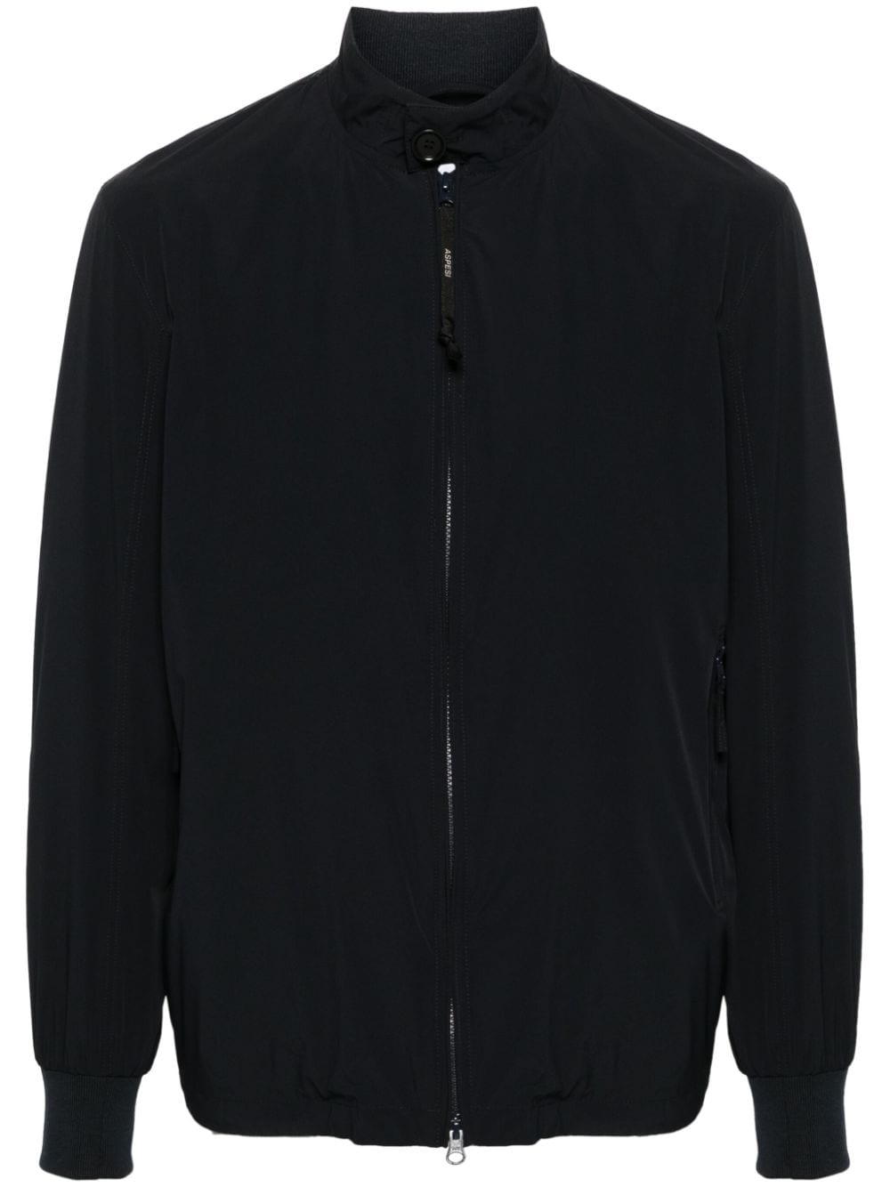 Aspesi Zip-up Lightweight Jacket In Black