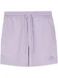 Moose Knuckles logo-embroidered cotton track shorts - Purple