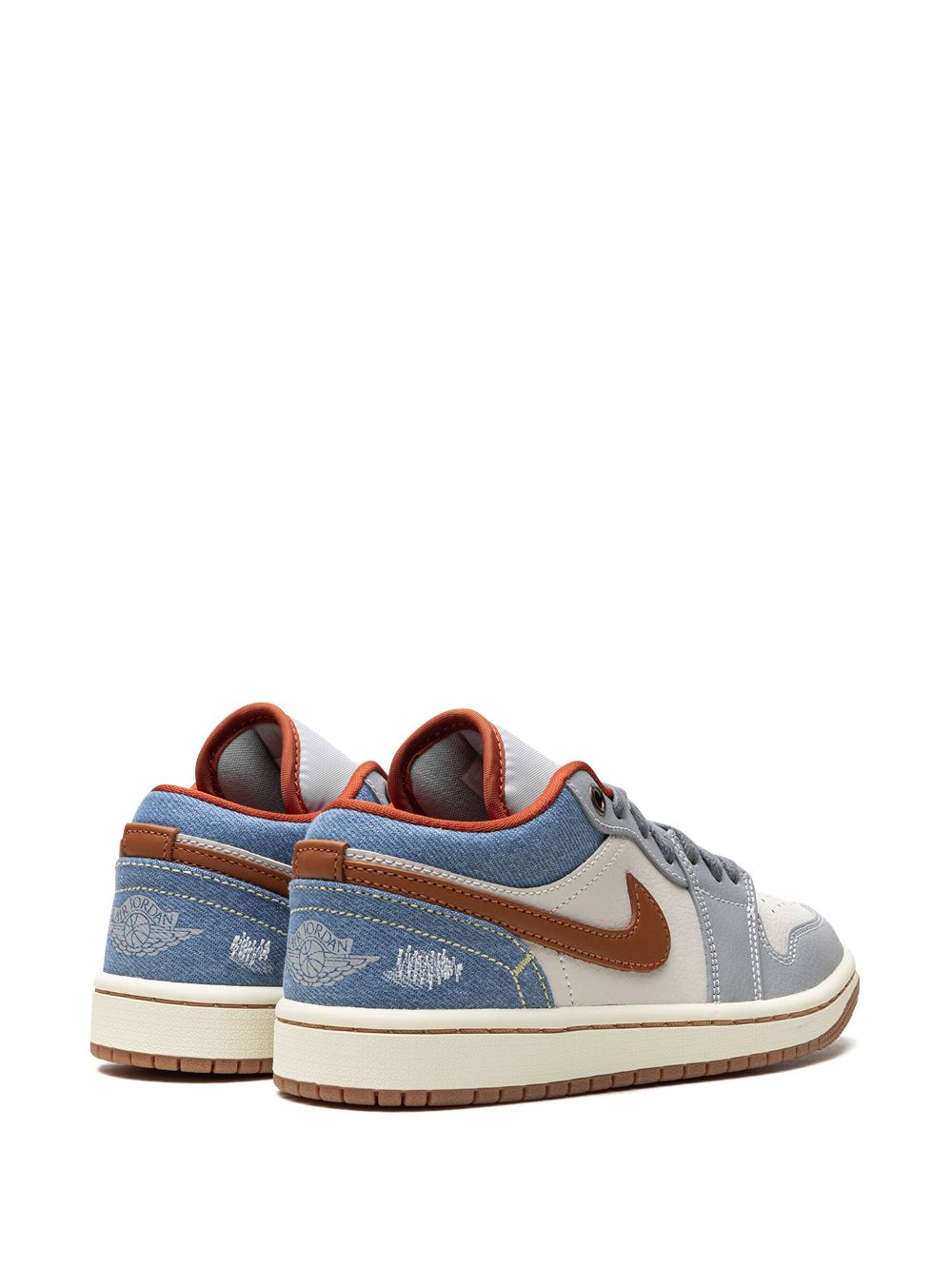 Shop Jordan Air  1 Low "phantom/denim" Sneakers In White