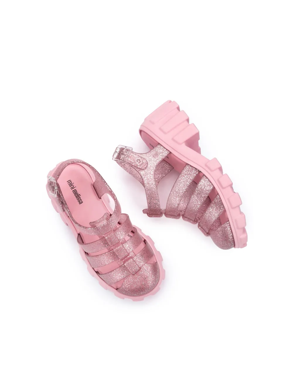Mini Melissa Buckle-fastening Jelly Sandals In Pink