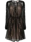 TWINSET floral-lace mini dress - Black