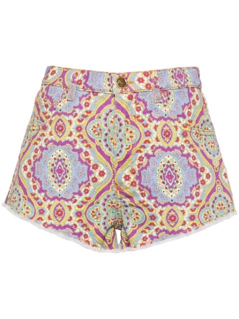 ETRO floral-print denim shorts