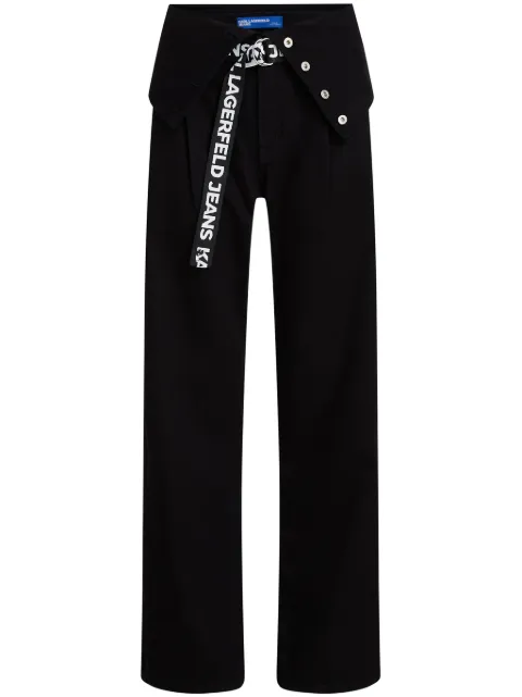 Karl Lagerfeld Jeans belted straight-leg jeans