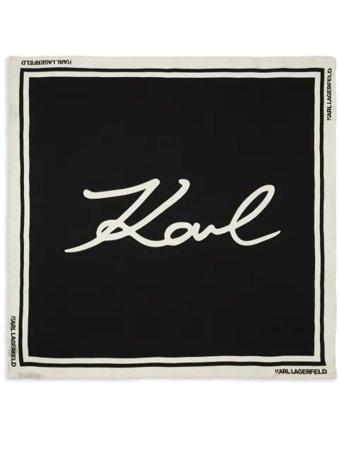 Karl Lagerfeld Signature silk scarf