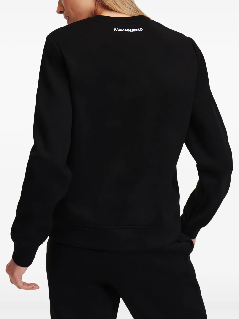 Karl Lagerfeld Sweater met kenmerkend borduurwerk Zwart