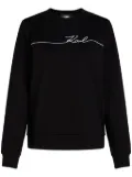 Karl Lagerfeld Signature embroidered sweatshirt - Black