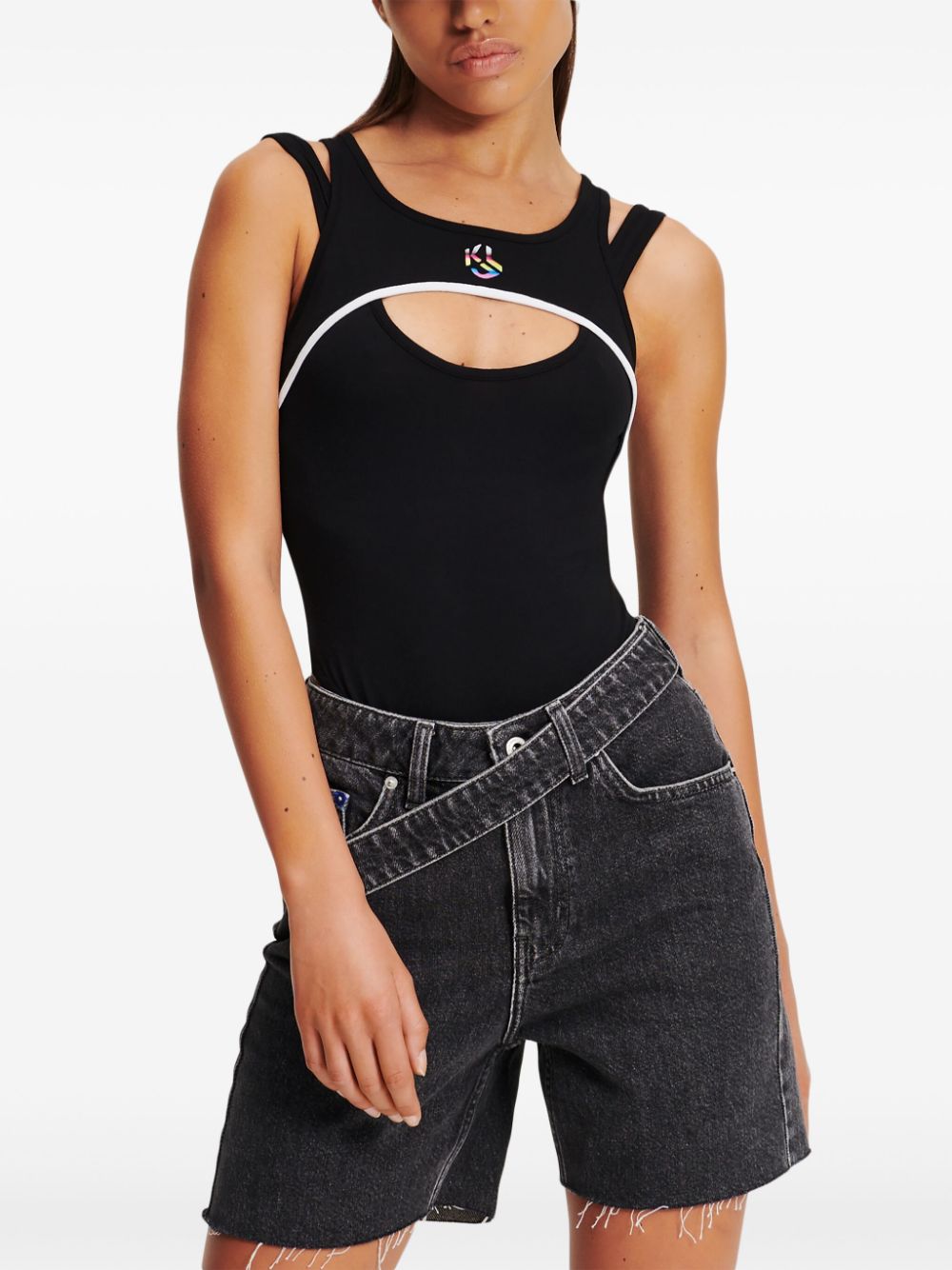 Shop Karl Lagerfeld Jeans Klj All Love Bodysuit In Black