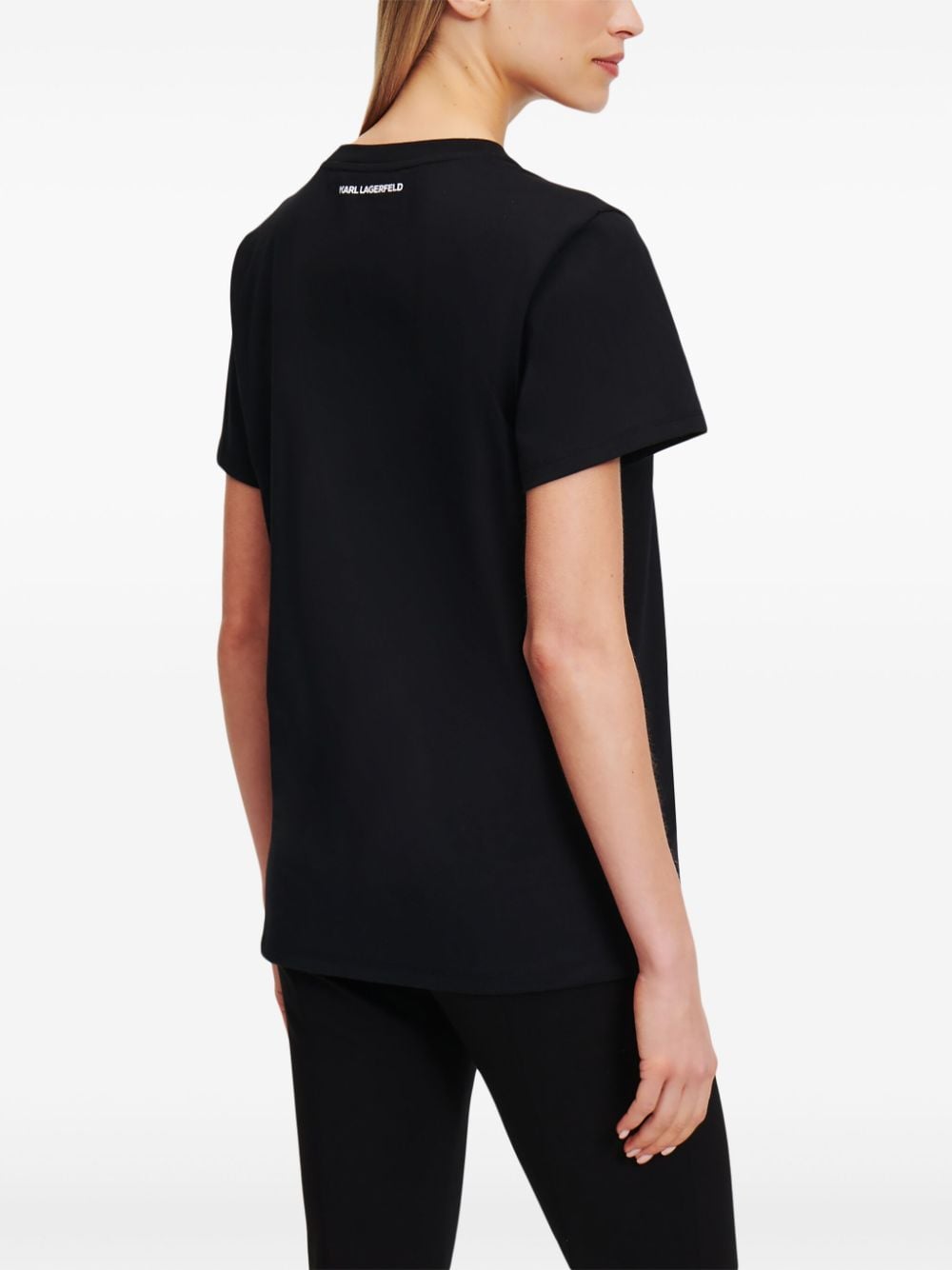 Karl Lagerfeld T-shirt met logopatch Zwart