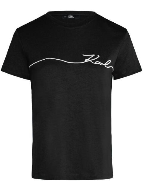 Karl Lagerfeld Signature organic-cotton T-shirt