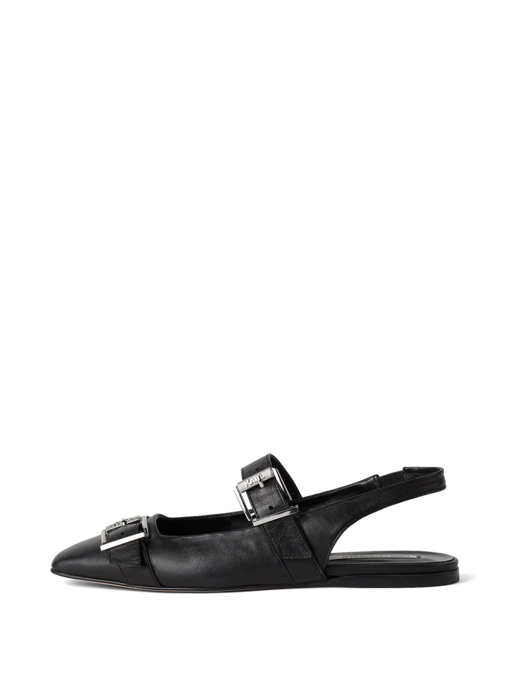 Karl Lagerfeld Konnie double-strap leather pumps Black