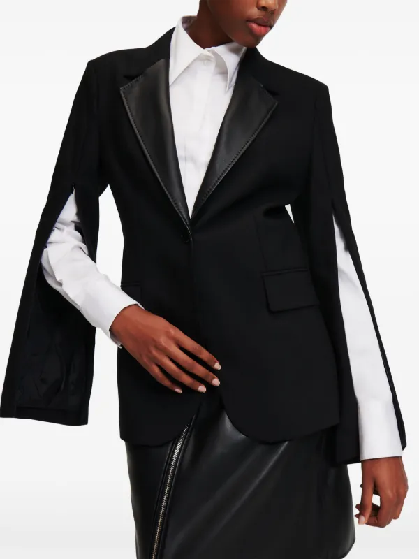 Karl Lagerfeld slit sleeve Tailored Blazer Black FARFETCH CA