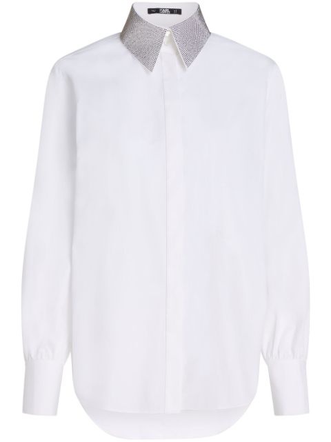 Karl Lagerfeld Essentials rhinestone-embellished shirt