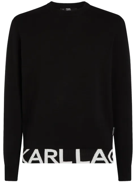 Karl Lagerfeld logo-hem sweater